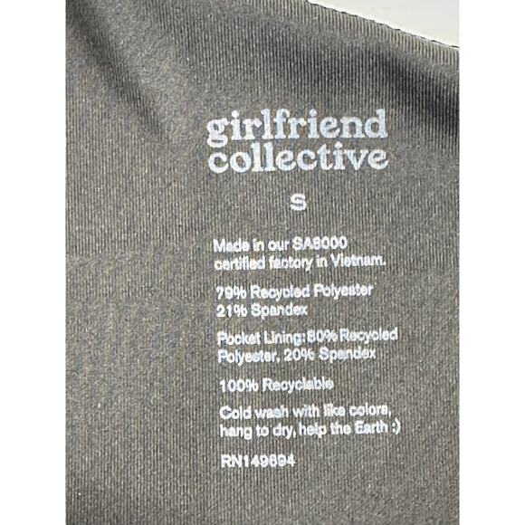 Girlfriend Collective Bianca One Shoulder Dress Black Compressive Activewear S - Picture 3 of 8